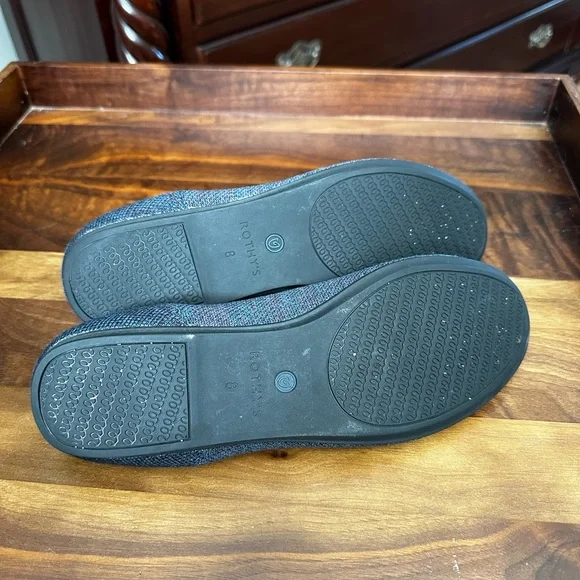 Rothy's Charcoal and Cobalt Slip-Ons - Picture 4 of 5